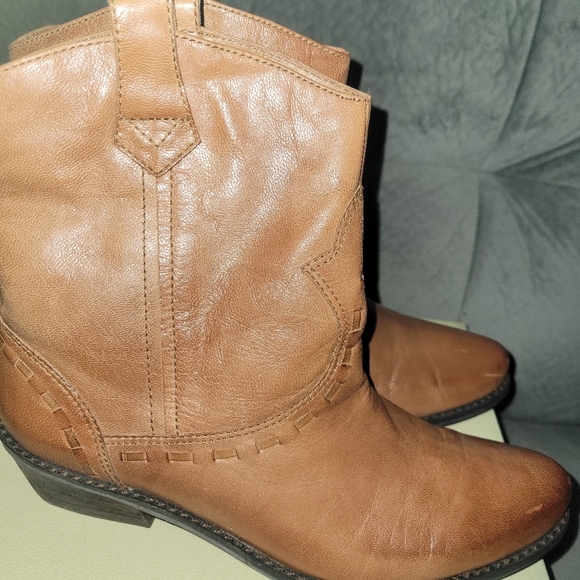 Franco Sarto cognac Window short cowboy boots - Picture 5 of 12